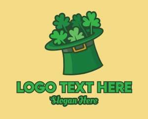 Leprechaun - Irish Leprechaun Shamrock Hat logo design