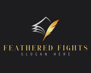 Feather Writing Quill logo design