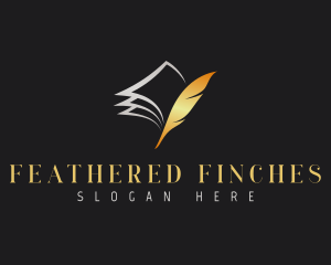 Feather Writing Quill logo design