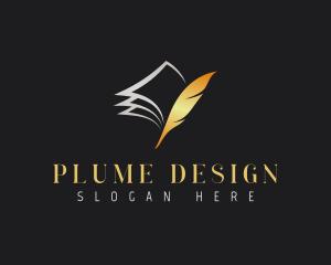 Plume - Feather Writing Quill logo design