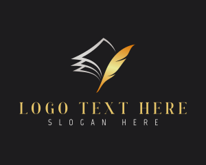 Plume - Feather Writing Quill logo design