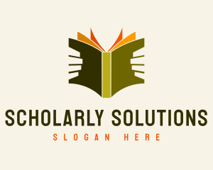 Scholar - Book Reader Library logo design