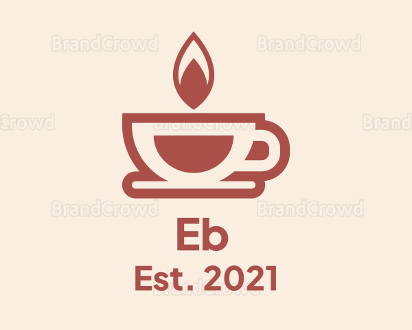 Brown Cup Candle Logo