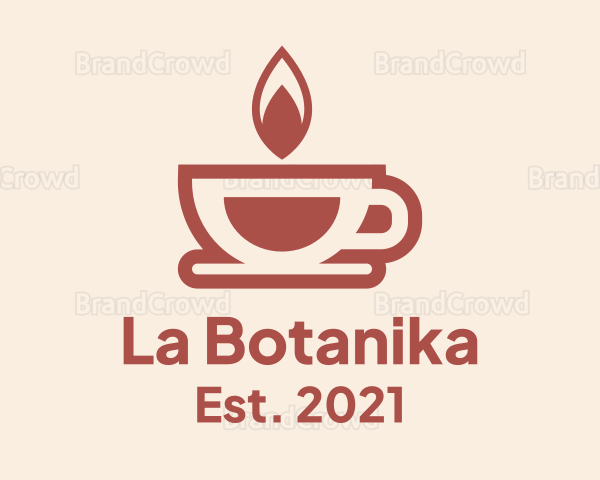 Brown Cup Candle Logo