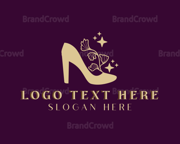 Fancy Floral Heels Shoe Logo