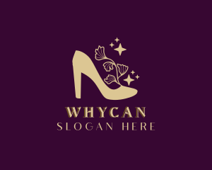 Fancy Floral Heels Shoe Logo