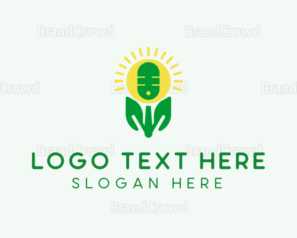 Eco Friendly Podcast Streaming Logo