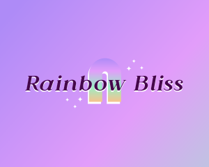 Psychedelic Rainbow Arch logo design