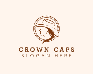 Headwear - Cowgirl Hat Buckaroo logo design