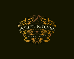 Kitchen Restaurant Cutlery logo design