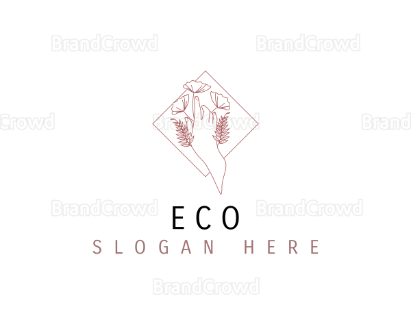 Floral Hand Beauty Logo