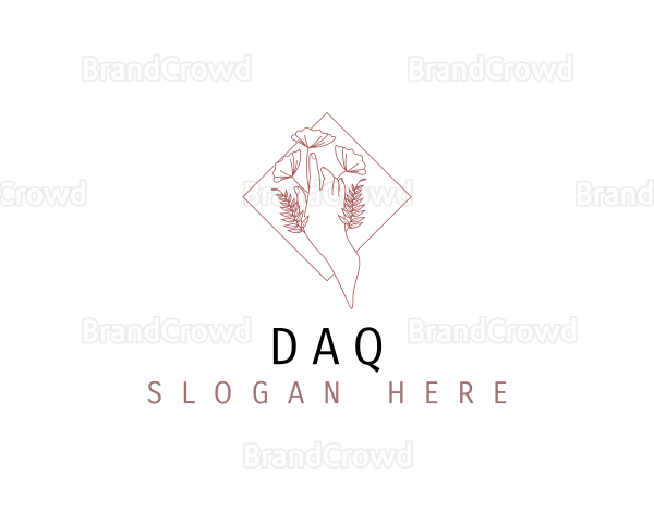 Floral Hand Beauty Logo
