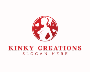 Burlesque Sexual Stripper logo design