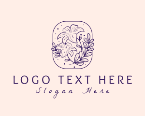 Hair Stylist - Natural Floral Cosmetics logo design