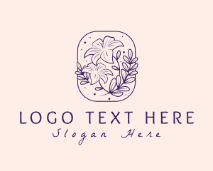 Flower - Natural Floral Cosmetics logo design