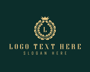 Luxury - Crown Jewelry Wreath logo design