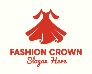 Red Fashion Dress  logo design