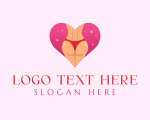 Heart - Sexy Bikini Lingerie logo design