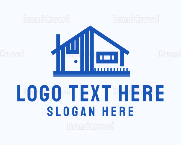 Minimalist Home Construction Logo