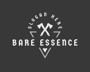 Woodworking Lumberjack Axe logo design