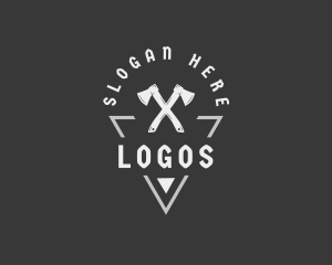 Organization - Woodworking Lumberjack Axe logo design