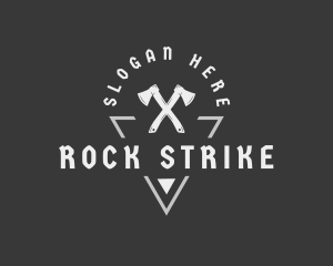 Woodworking Lumberjack Axe logo design