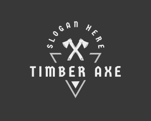 Lumberjack - Woodworking Lumberjack Axe logo design