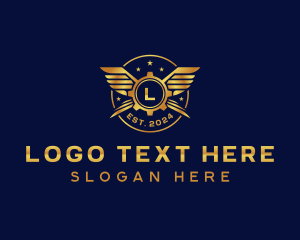 Tool - Mechanical Gear Wings logo design