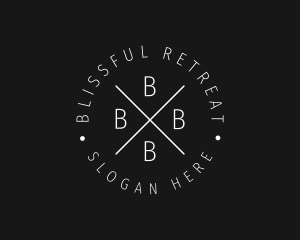 Hipster Circle Business Cafe Logo