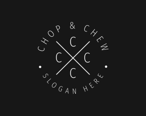 Hipster Circle Business Cafe Logo