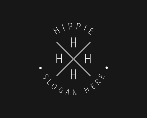 Hipster Circle Business Cafe logo design