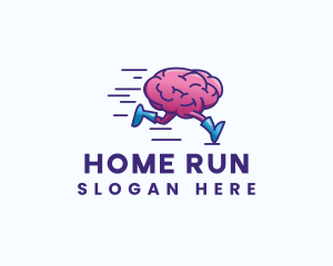 Running Brain Psychology logo design