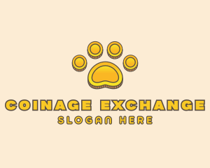 Coinage - Money Coin Paw logo design