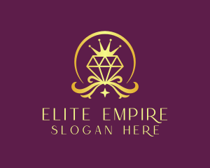 Diamond Crown Gemstone logo design