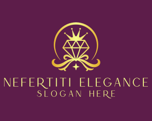 Diamond Crown Gemstone logo design