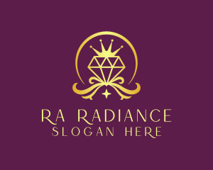 Diamond Crown Gemstone logo design