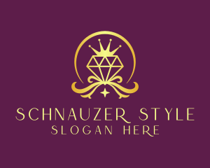 Diamond Crown Gemstone logo design