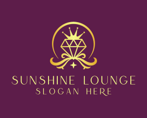 Diamond Crown Gemstone logo design