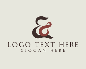 Company - Stylish Ampersand Swoosh logo design
