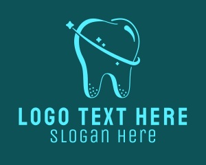 Tooth Dental Planet  Logo