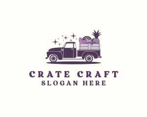 Crate - Fruit Crate Truck logo design