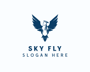 Flying Bird Falcon logo design