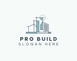 Building Architect Contractor logo design