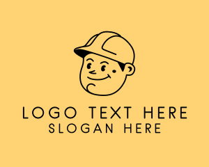 Construction Worker Character Logo