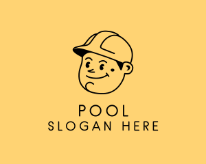 Construction Worker Character Logo