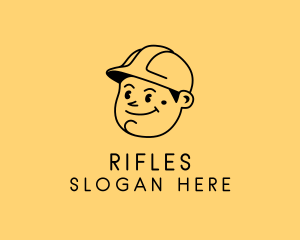 Construction Worker Character Logo