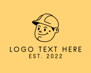 Male - Construction Worker Character logo design
