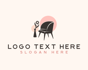 Upholstery - Flower Vase Chair logo design