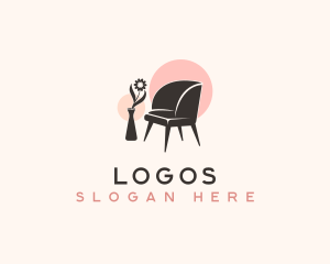 Flower Vase Chair Logo