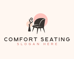 Flower Vase Chair logo design